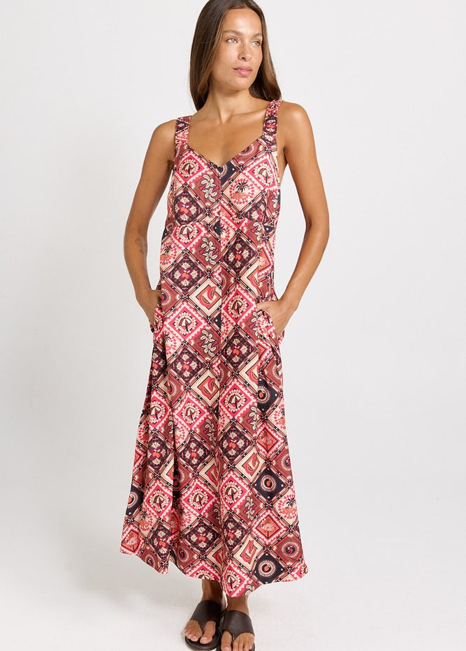 Betty Basics Sunset Dress in Coco Print