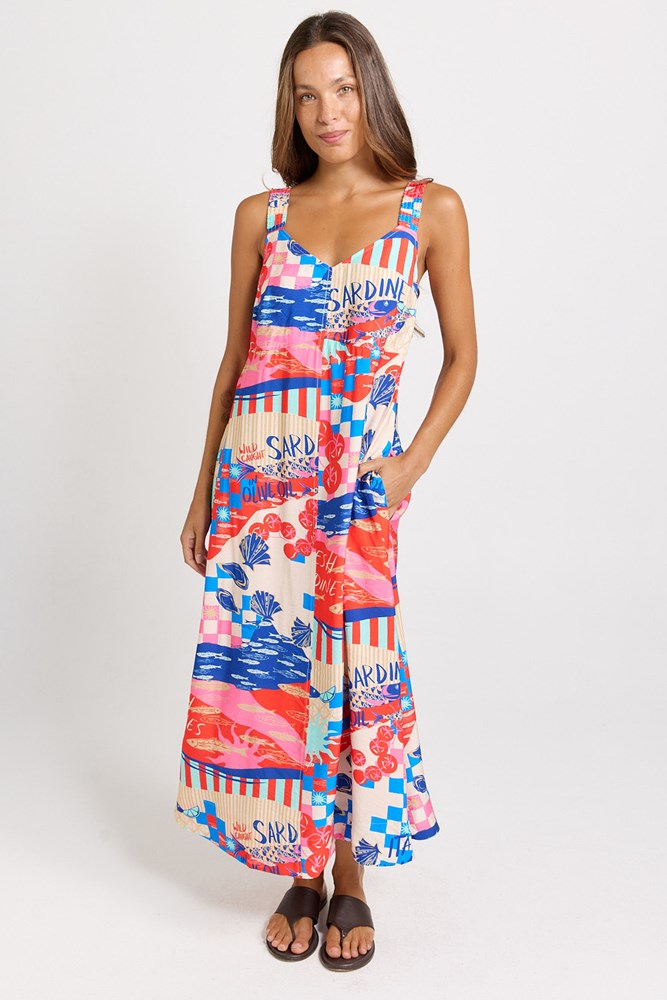 Betty Basics Sunset Dress in Mediterranean Print - view 2
