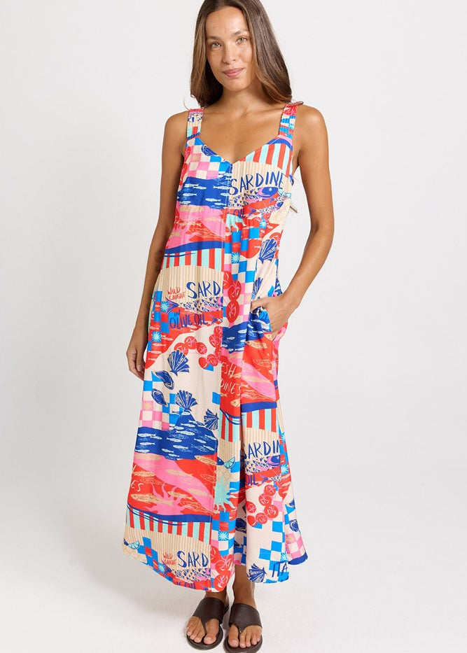 Betty Basics Sunset Dress in Mediterranean Print - view 2