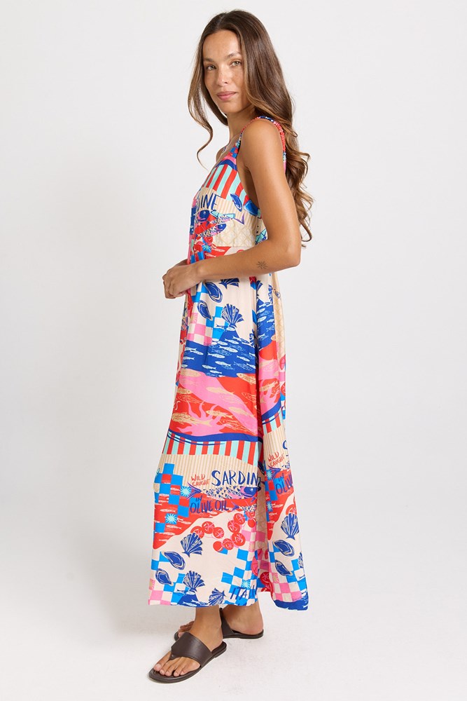 Betty Basics Sunset Dress in Mediterranean Print - view 3