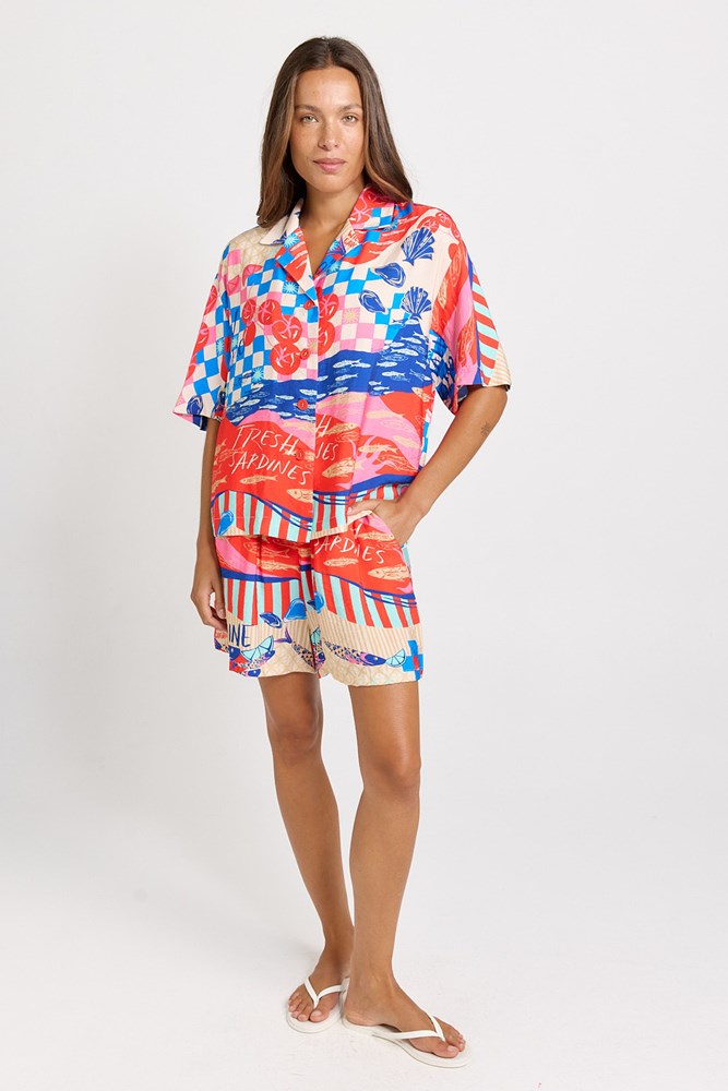 Betty Basics Sable Shirt in Mediterranean Print - view 2