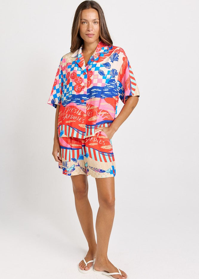 Betty Basics Sable Shirt in Mediterranean Print - view 2