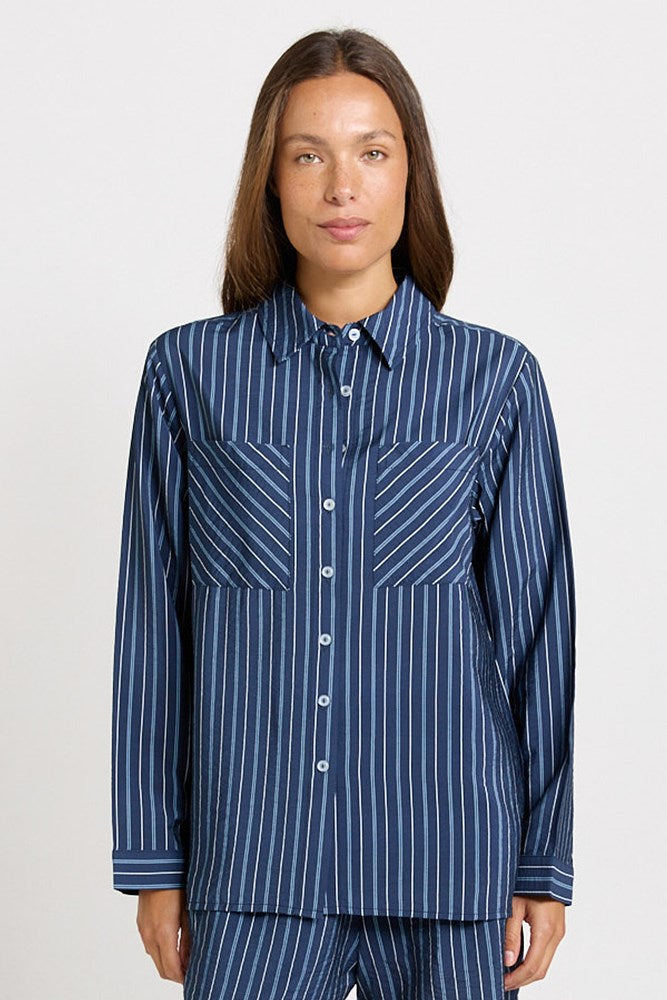 Betty Basics Sorrento Shirt in Blue Stripe