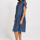 Betty Basics Sandy Dress in Blue Stripe - view 3