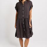 Betty Basics Sandy Dress in Brown Stripe