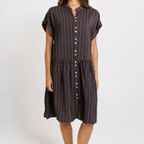 Betty Basics Sandy Dress in Brown Stripe - view 2