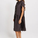 Betty Basics Sandy Dress in Brown Stripe - view 3