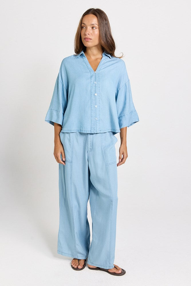 Betty Basics Emmy Shirt in Mid Wash - view 2