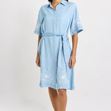 Betty Basics Emmy Shirt Dress in Mid Wash