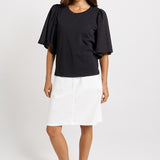 Betty Basics Bianca Broderie T-Shirt in Black - view 2