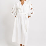 Betty Basics Daisy Broderie Dress in White