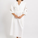 Betty Basics Daisy Broderie Dress in White - view 2