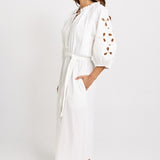 Betty Basics Daisy Broderie Dress in White - view 3