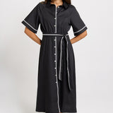 Betty Basics Lucy Shirt Dress in Black