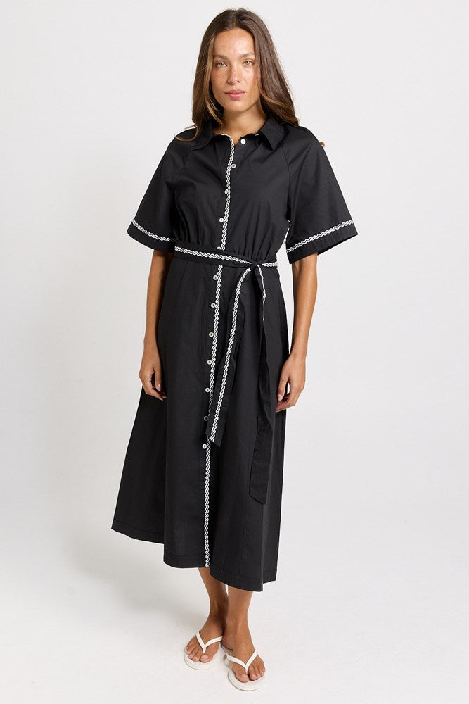 Betty Basics Lucy Shirt Dress in Black - view 2