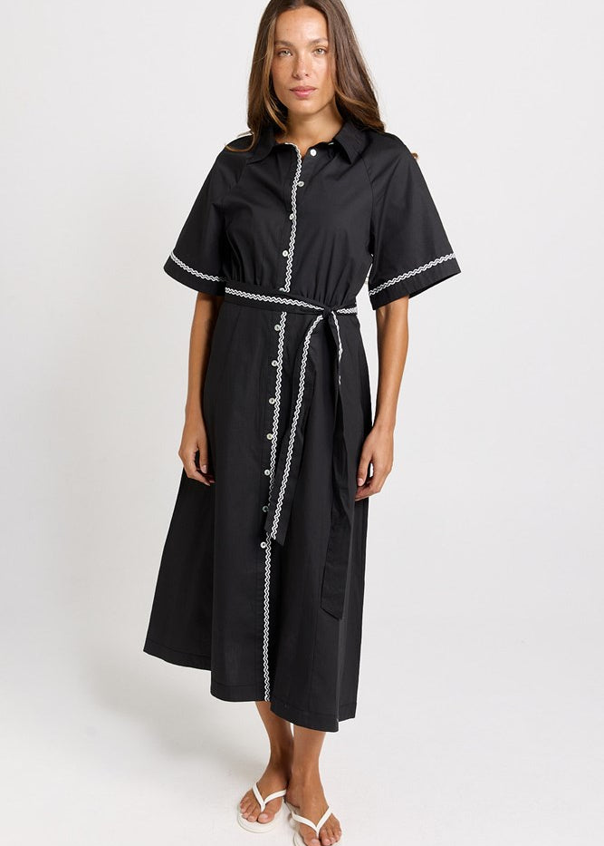Betty Basics Lucy Shirt Dress in Black - view 2