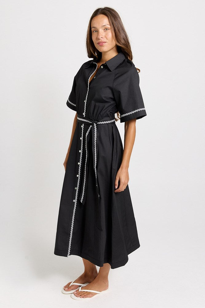 Betty Basics Lucy Shirt Dress in Black - view 3