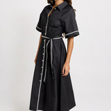 Betty Basics Lucy Shirt Dress in Black - view 3