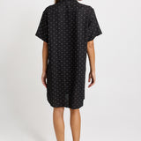 Lizzie Spot Shirt Dress - Black / White