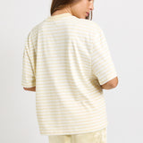 Jazel Slouch Stripe Tee - Lemon / White