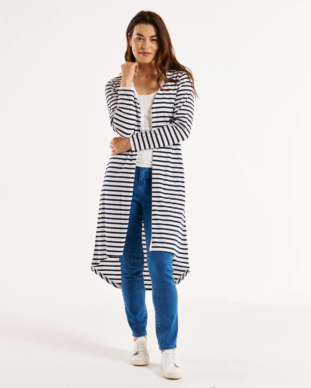 BYRON CARDIGAN - Blue/White Stripe