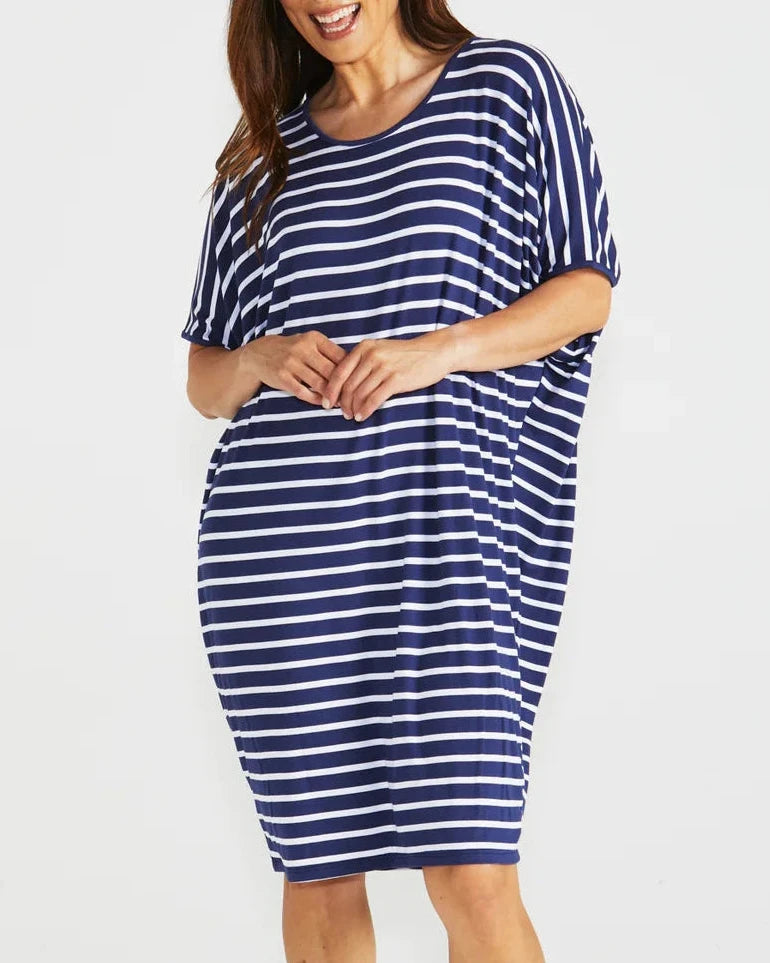 MAUI DRESS - Parisian Stripe