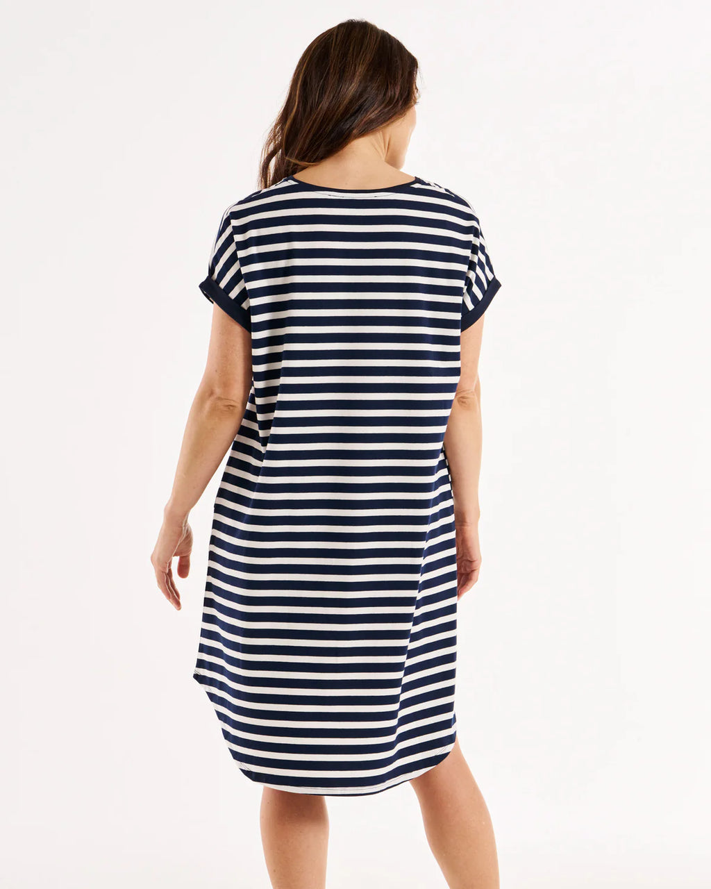 MAXINE T-SHIRT DRESS - Navy Stripe