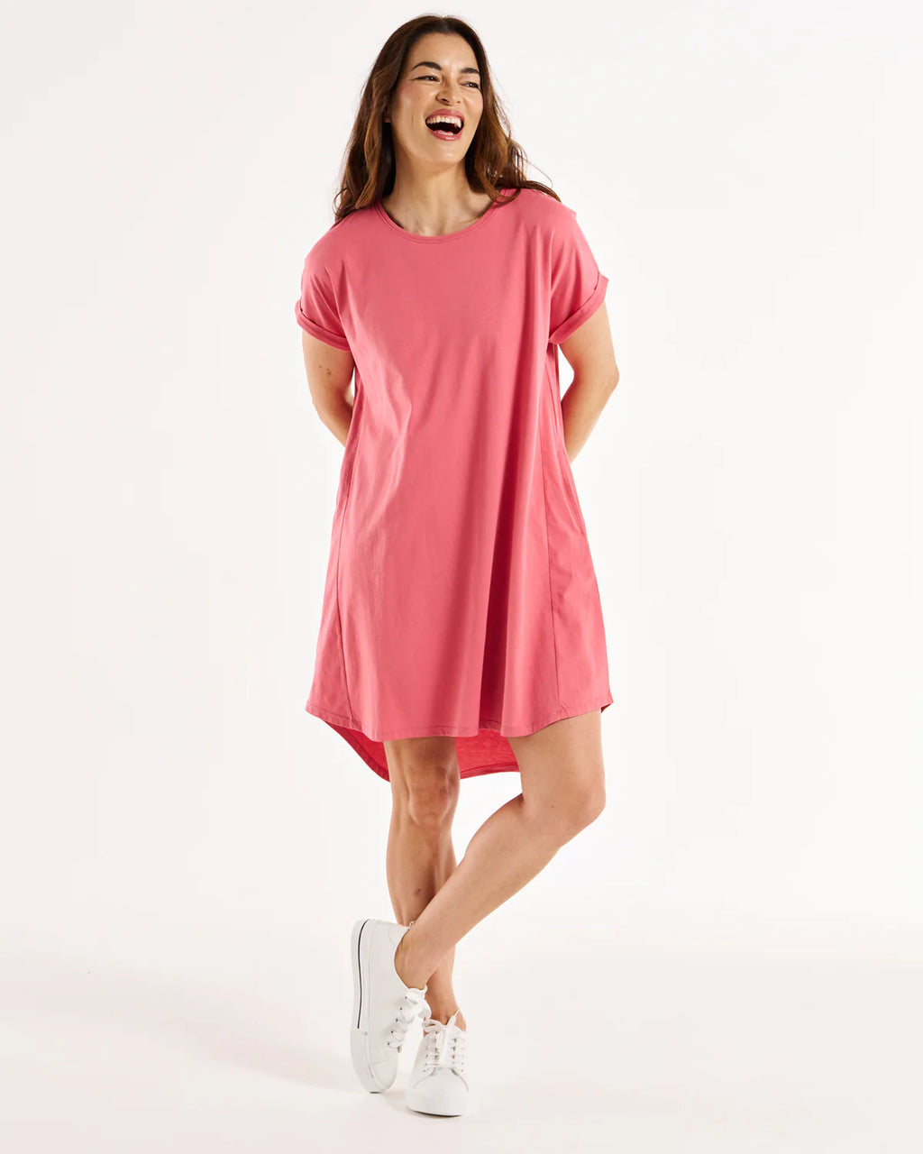 MAXINE T-SHIRT DRESS - Dusty Rose