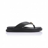 Bri Footbed Thongs - Black