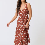 CONSTANCE MIDI DRESS - Rust Spot