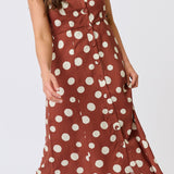 CONSTANCE MIDI DRESS - Rust Spot