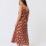 CONSTANCE MIDI DRESS - Rust Spot