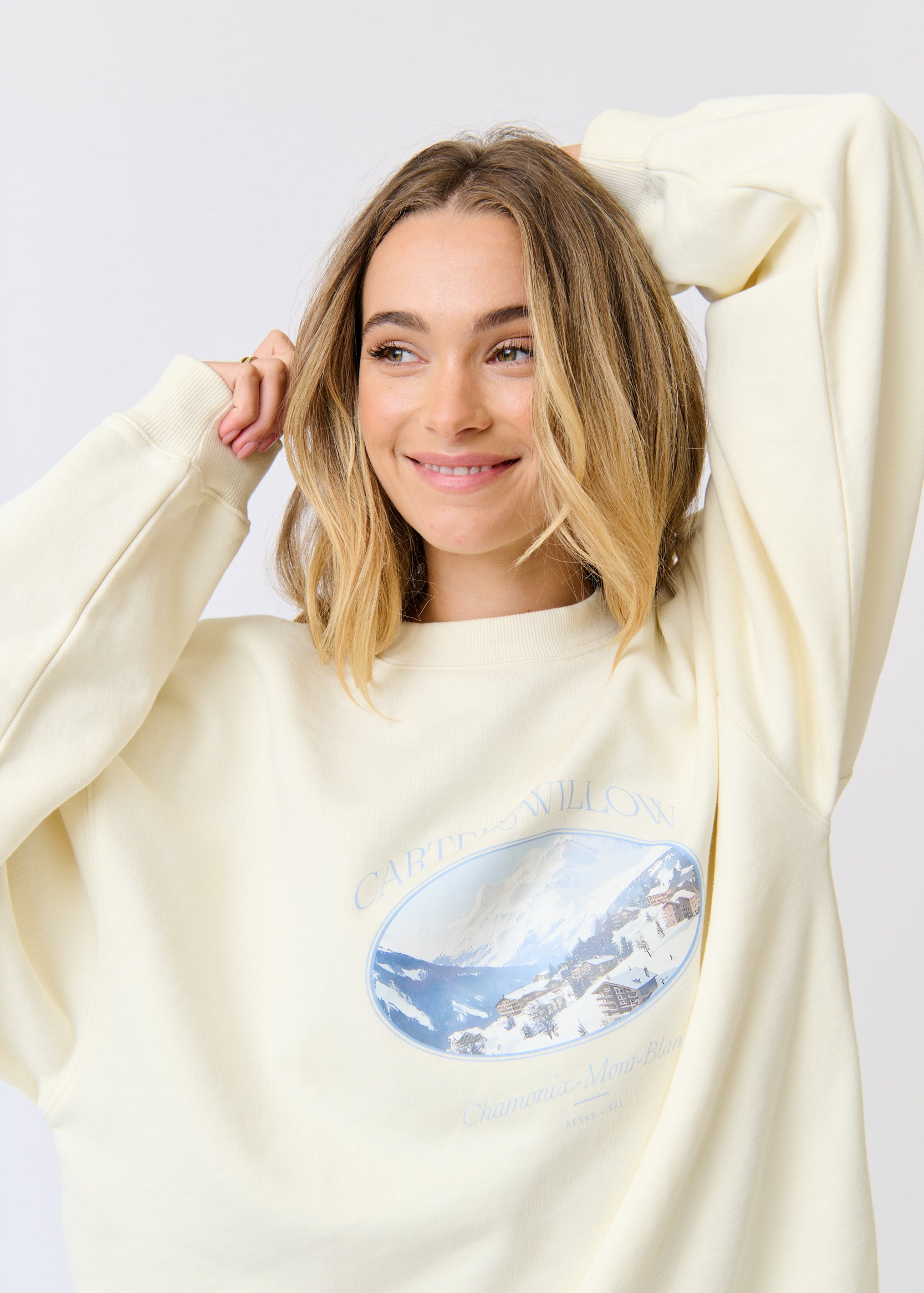 NINA SWEATER - Cream Print