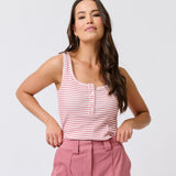 CALISTA TANK - Rose Stripe