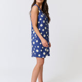 SELENA MINI DRESS - Navy Spot