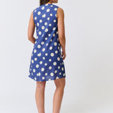 SELENA MINI DRESS - Navy Spot