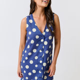SELENA MINI DRESS - Navy Spot