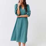 DEVON MIDI DRESS - Jade Check