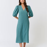 DEVON MIDI DRESS - Jade Check