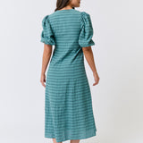 DEVON MIDI DRESS - Jade Check