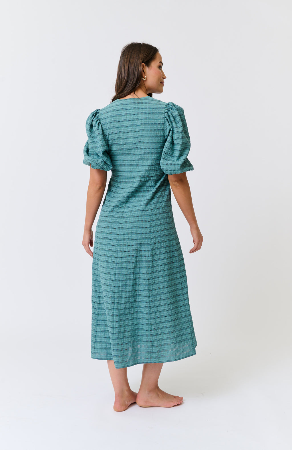 DEVON MIDI DRESS - Jade Check
