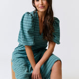 DEVON MIDI DRESS - Jade Check