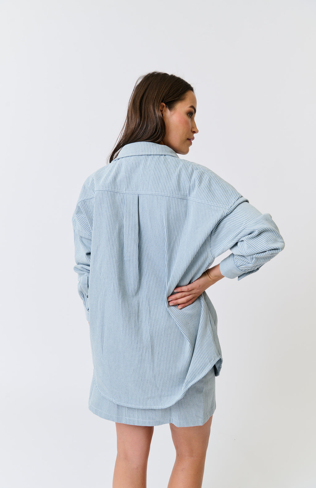 TAMIKA SHIRT - Stripe Denim