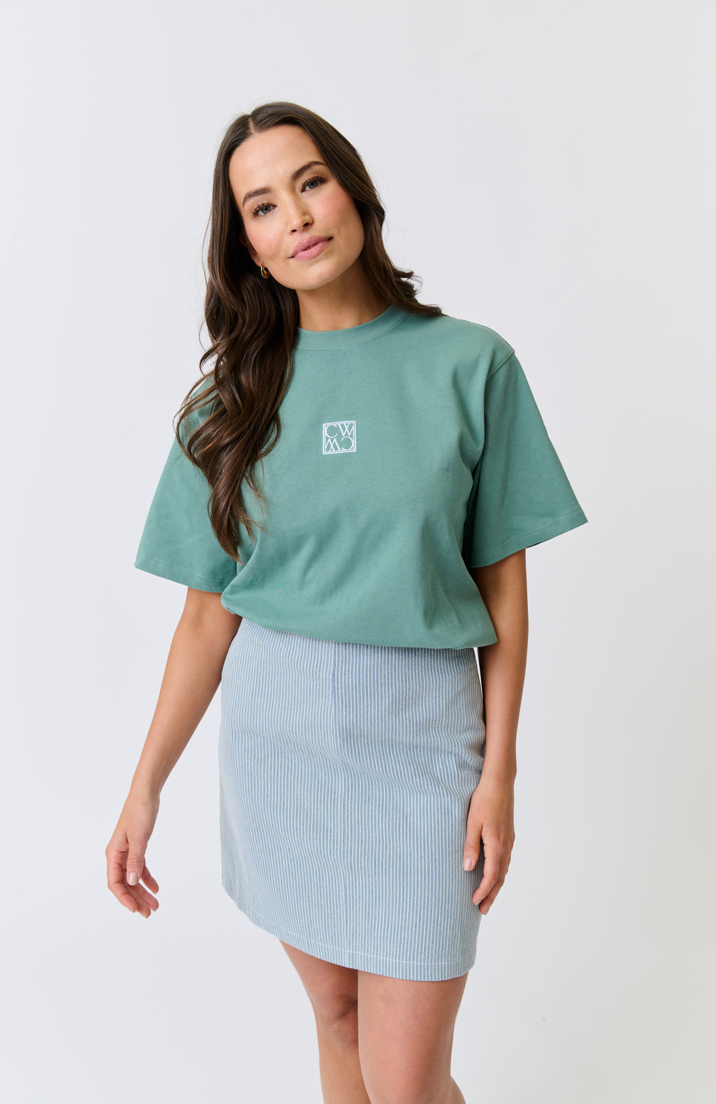 ZYLA MINI SKIRT - Stripe Denim