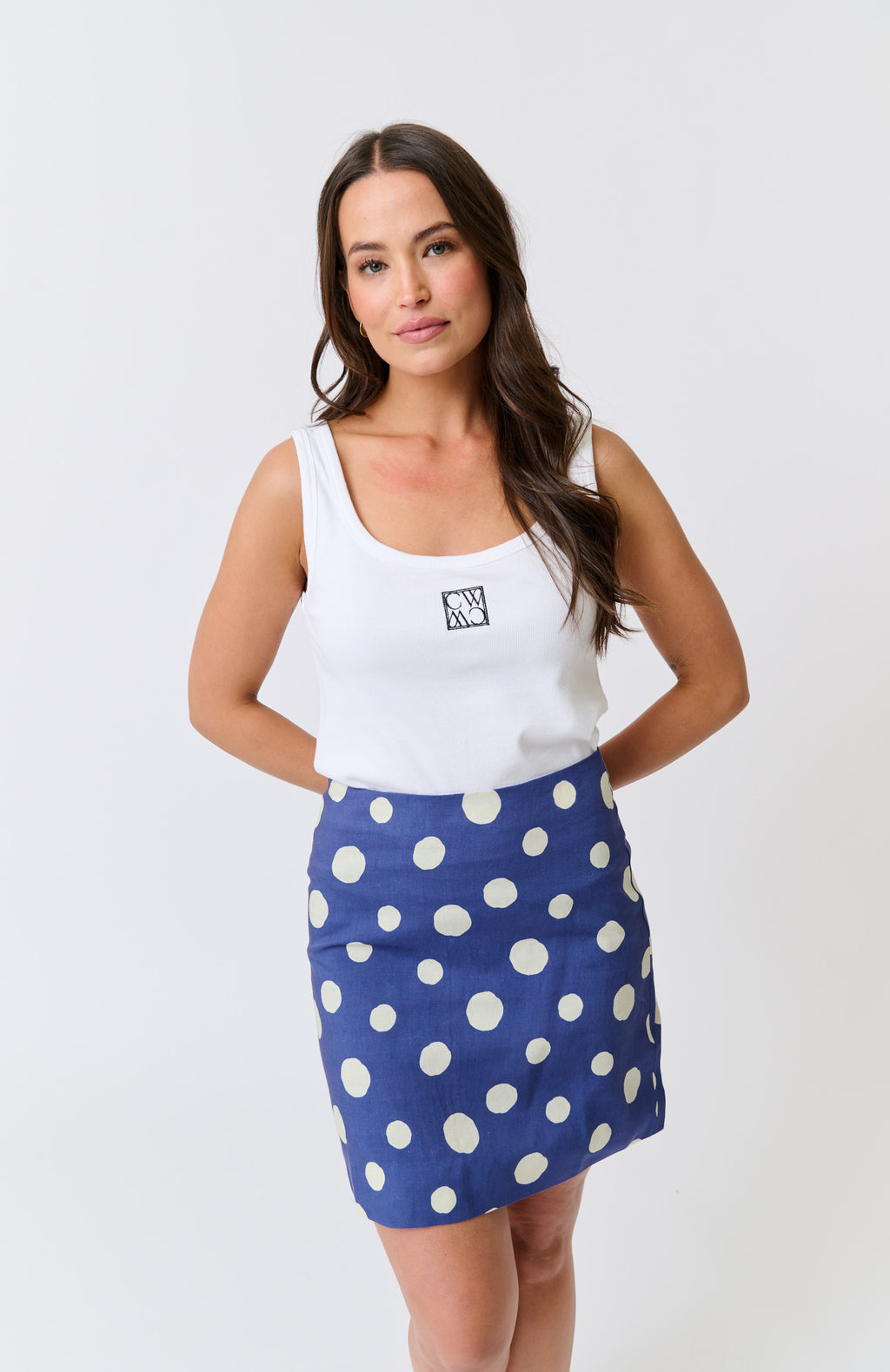 ZYLA MINI SKIRT - Navy Spot