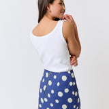 ZYLA MINI SKIRT - Navy Spot