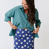 ZYLA MINI SKIRT - Navy Spot
