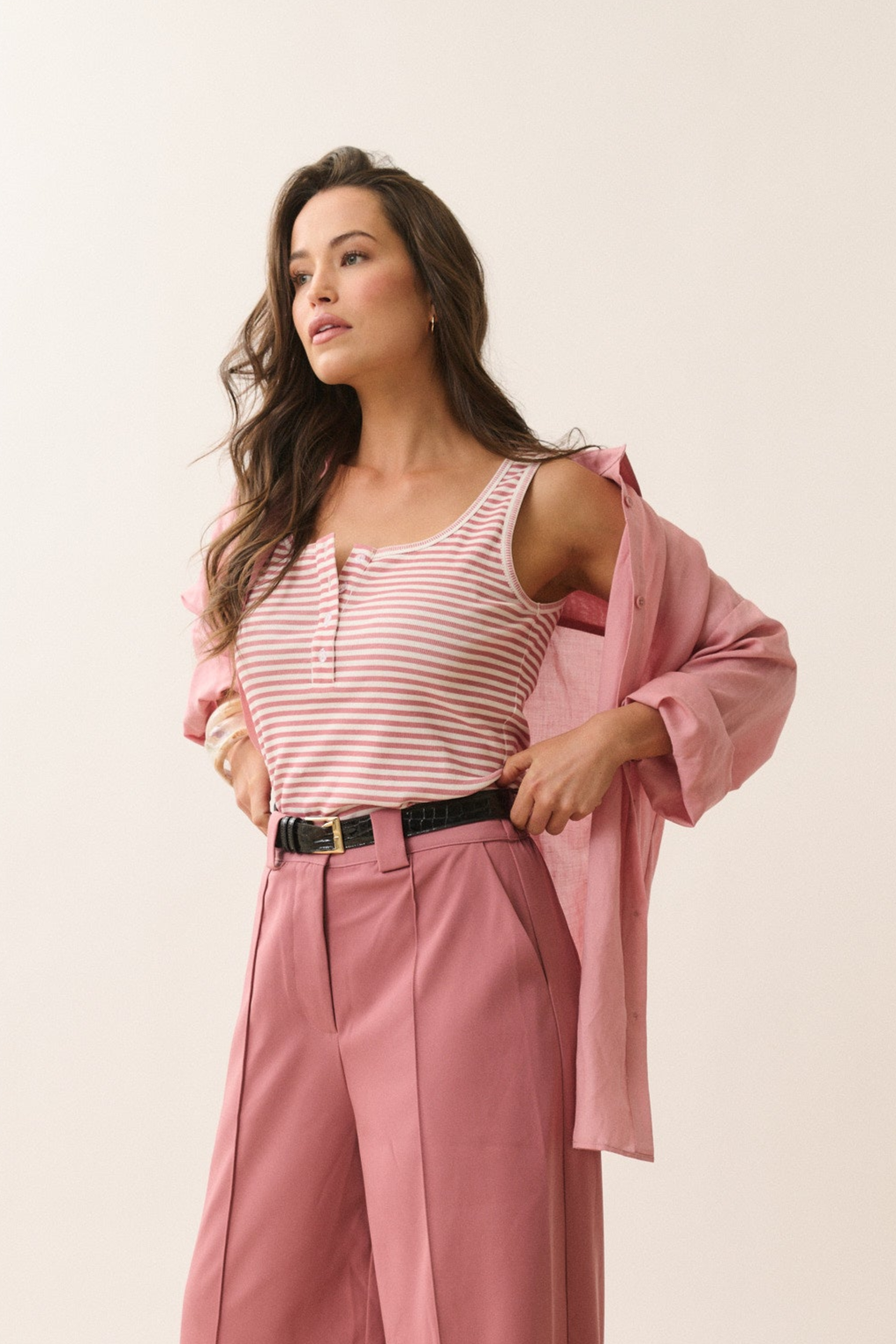 CALISTA TANK - Rose Stripe