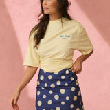 ZYLA MINI SKIRT - Navy Spot