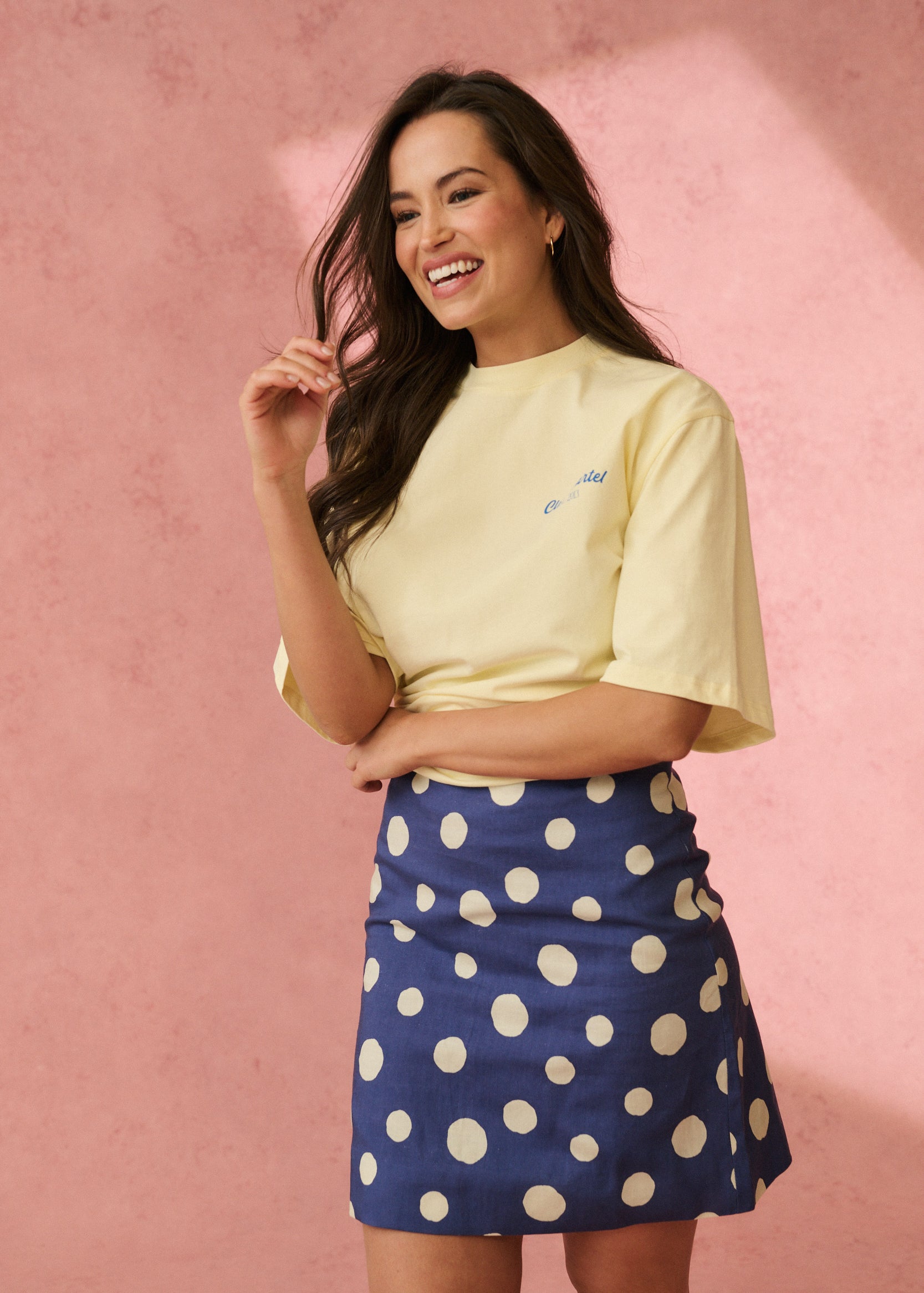 ZYLA MINI SKIRT - Navy Spot